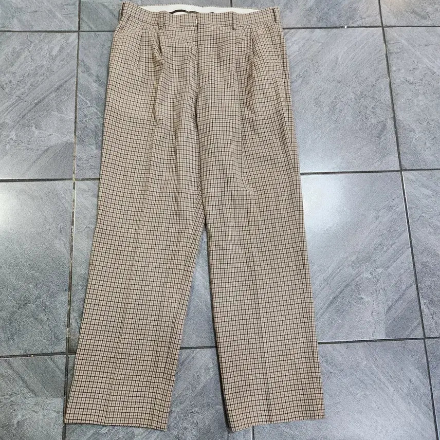 [BUNJANG] Daks Men's Summer Check Pattern Slacks - Size 80 / 닥스남자쿨시원바지80