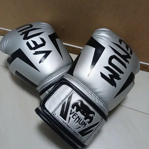 [BUNJANG] Venum Boxing Gloves Silver 16oz / Venum 베넘 복싱 글러브 실버 16oz