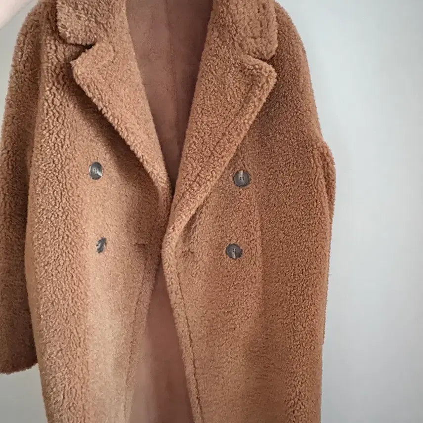 [BUNJANG] Kenneth Lady Wool Fur Coat Brown Size 55 / 케네스레이디 양털 퍼코트 55 브라운