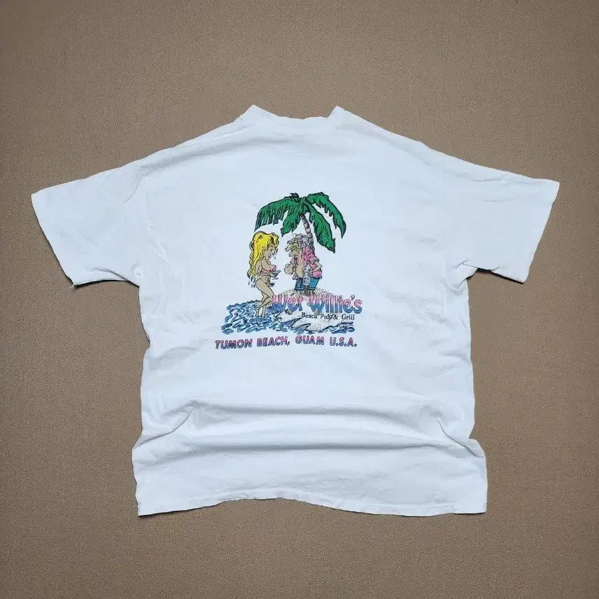 [BUNJANG] 90s Hanes Beefy-T "Wet Willie's Guam" Graphic T-Shirt XL / 90s 헤인즈 비피 Wet Willie's 괌 그래픽 티셔츠34