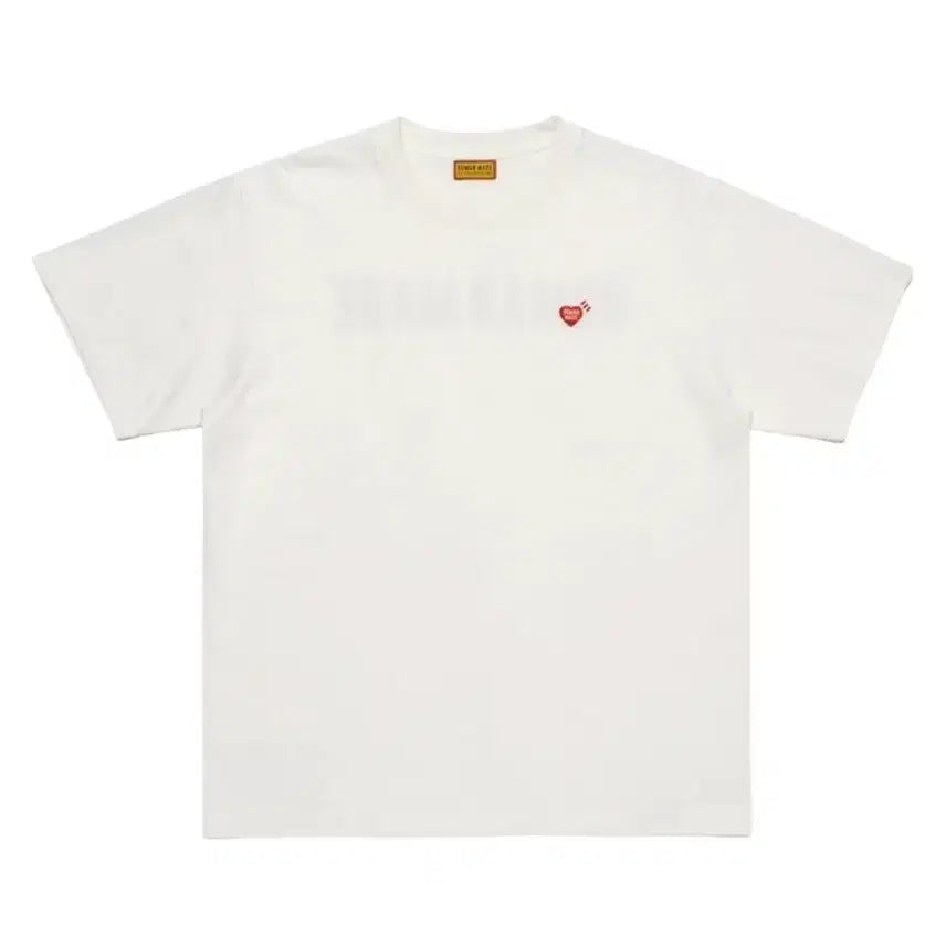 [BUNJANG] Human Made Heart Logo Short Sleeve T-Shirt White/Black / 휴먼메이드 하트 로고 반팔 티셔츠 화이트/블랙