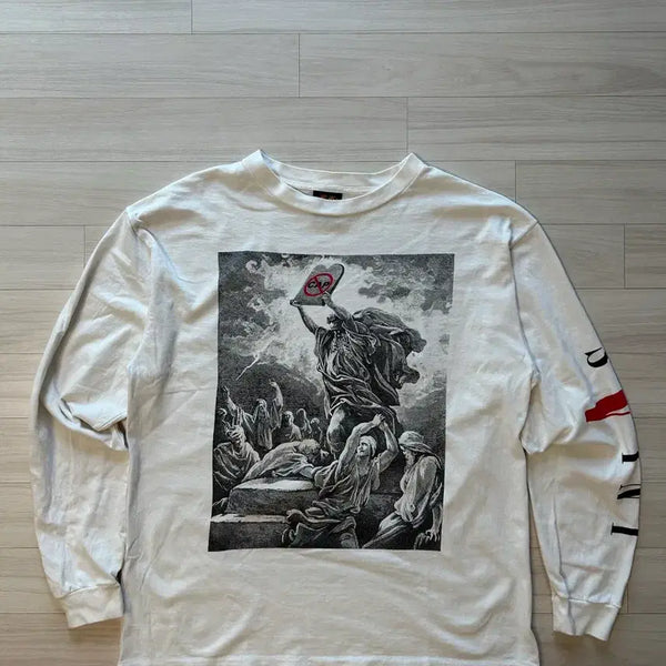 [BUNJANG] Saint Michael x Vlone Collaboration No Cap Long Sleeve T-Shirt XL / (XL) 세인트미카엘(세인트마이클)x브이론 노캡 롱슬리브-22ss