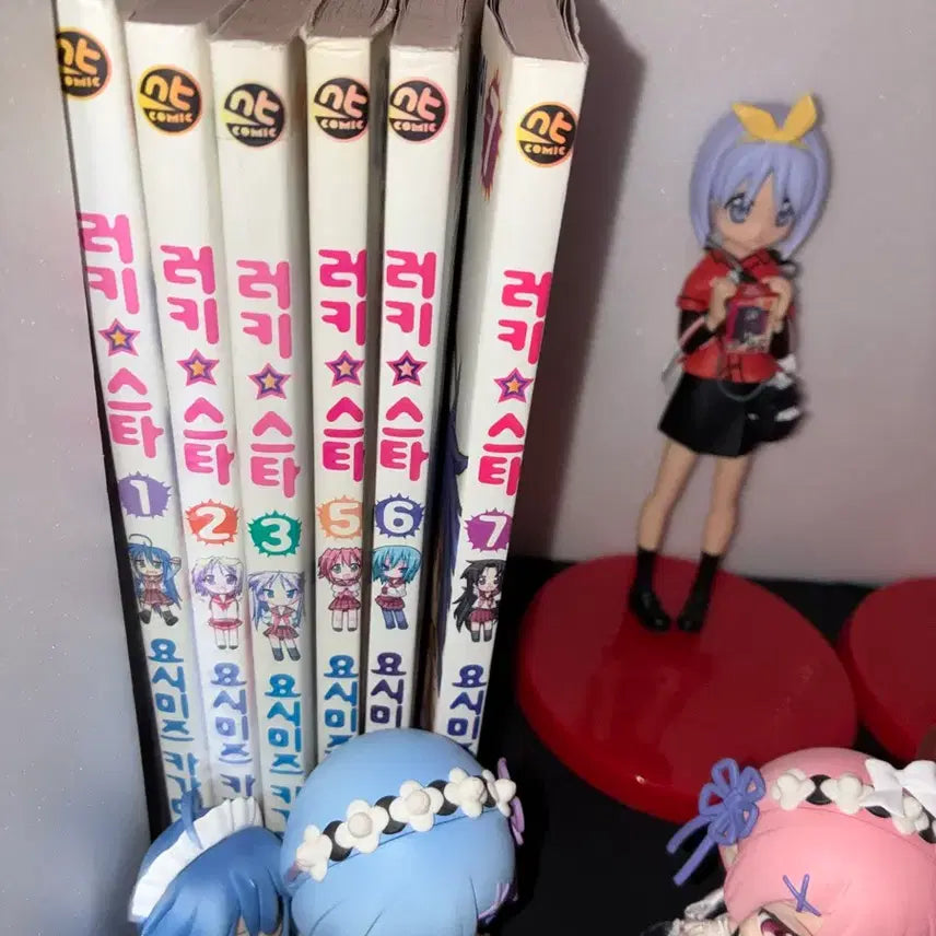 [BUNJANG] Lucky Star Classic Manga Set Volumes 1-7 / 택포 일괄 1-7권 러키스타 럭키스타 고전 만화책 애니 굿즈 미소녀