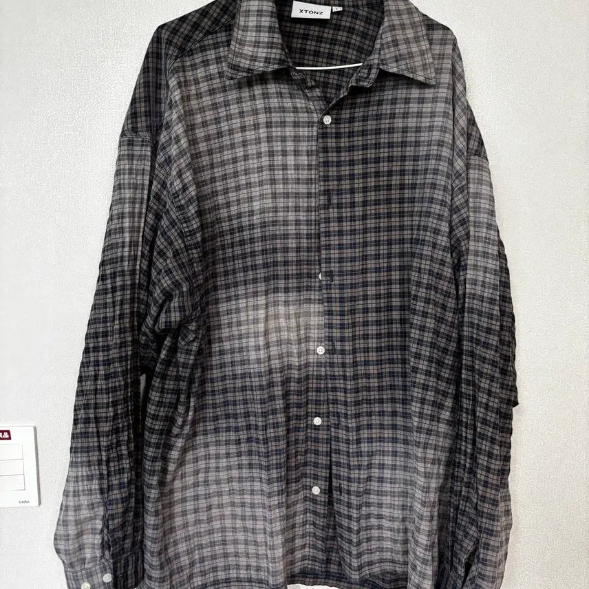 [BUNJANG] XTONZ Hav Washing Vintage Check Shirt (Navy) / 엑스톤즈 하브 워싱 빈티지 체크 셔츠 (NAVY) 판매합니다