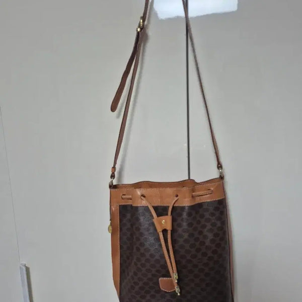 [BUNJANG] Old Celine Macadam Pattern Bucket Shoulder Bag / 올드 셀린느  버킷백  숄더백