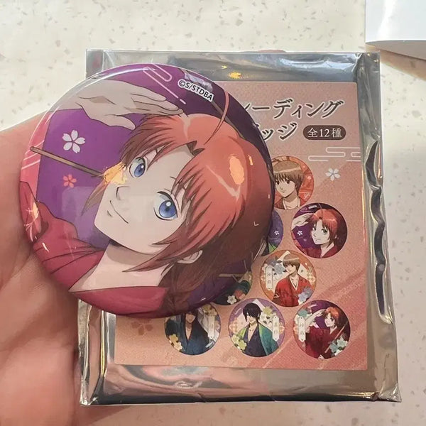 [BUNJANG] Gintama Kamui Flower Viewing Trading Can Badge / 은혼 트레이딩 꽃놀이 캔뱃지 카무이
