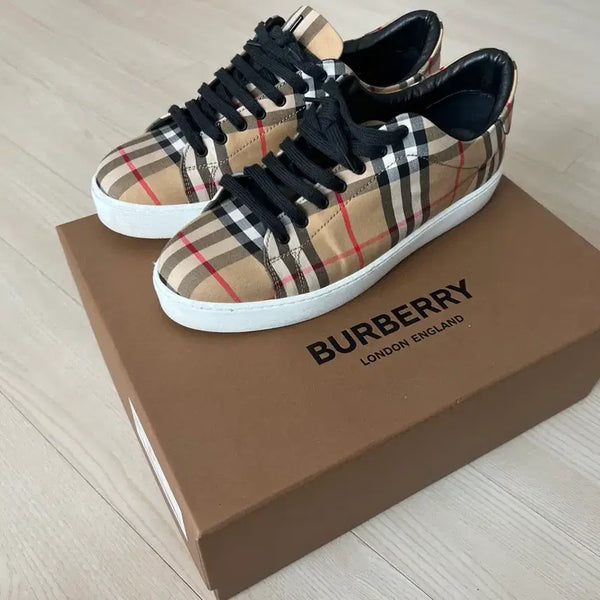 [BUNJANG] Burberry Vintage Check Sneakers Size 40.5 / 버버리 빈티지 체크 스니커즈 40.5 싸이즈 팔아요