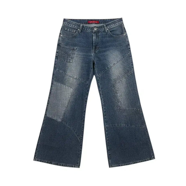 [BUNJANG] Women's Washed Wide Denim Pants / 여성29/ 수입 워싱 와이드 데님팬츠 3-93