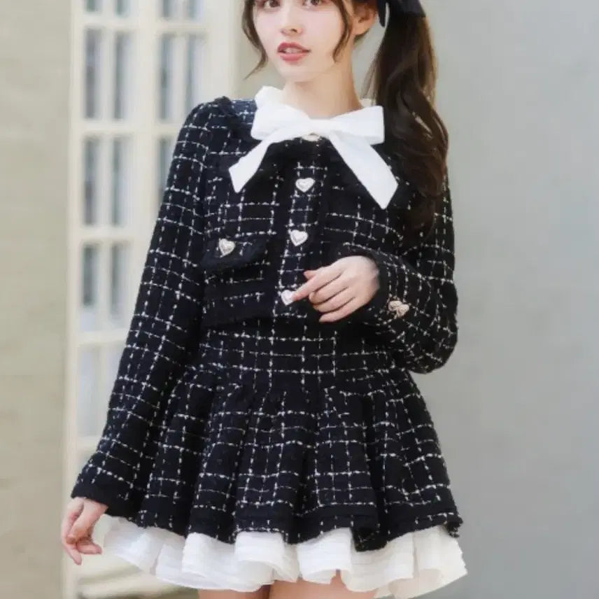 [BUNJANG] LIZLISA Tweed Jacket Setup Blouse Skirt Set / 리즈리사 트위드 자켓 셋업/블라우스 스커트 피움 시크릿허니 허니뮤 로지타