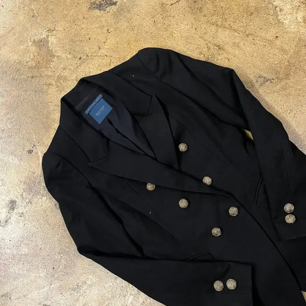 [BUNJANG] Mojo S.P.I.N. Black Double Breasted Jacket / [정품] 모조에스핀 블랙 더블 브레스티드 자켓