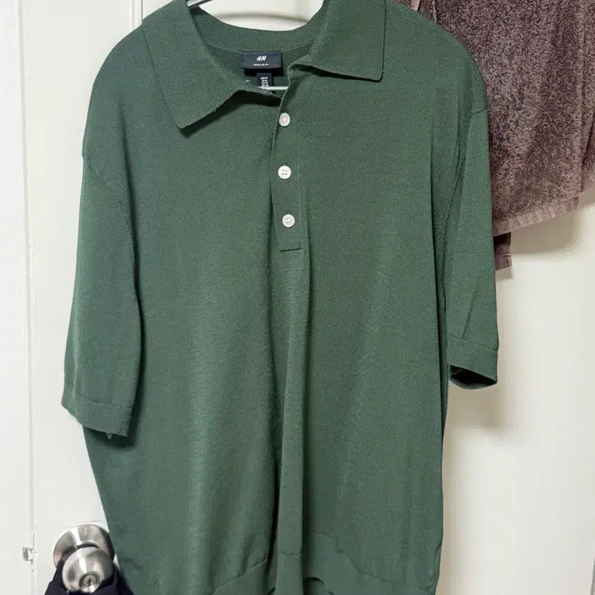 [BUNJANG] H&M Collar Short Sleeve T-Shirt XL / h&m 카라 반팔티.XL