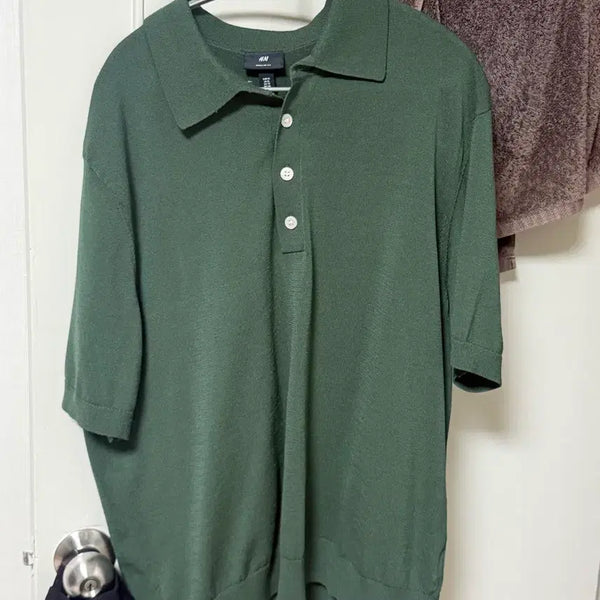 [BUNJANG] H&M Collar Short Sleeve T-Shirt XL / h&m 카라 반팔티.XL