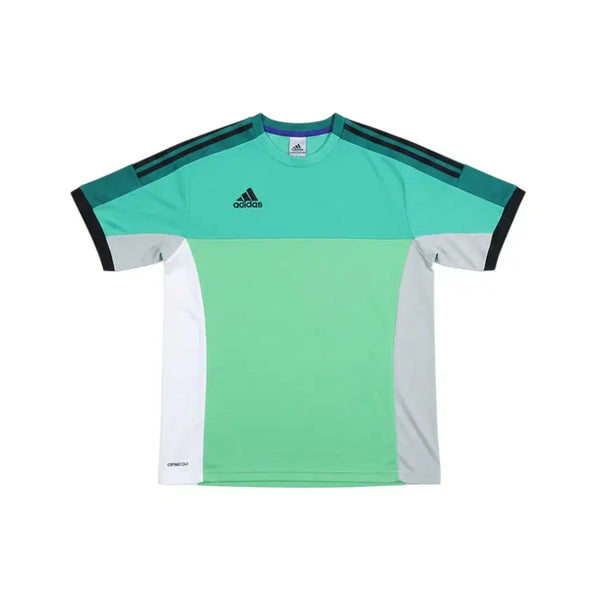[BUNJANG] Adidas Men's Green Mint Color Block Short Sleeve T-Shirt / 남성105/ 아디다스 그린 민트 배색 반팔티 스판 37-154