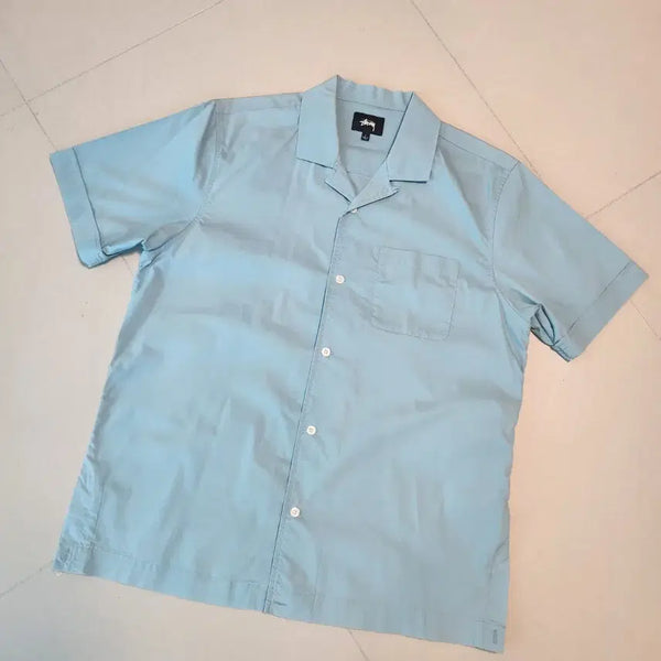 [BUNJANG] Stussy Embroidered Pocket Open Collar Shirt L / 스투시 포켓자수 오픈카라 셔츠  L