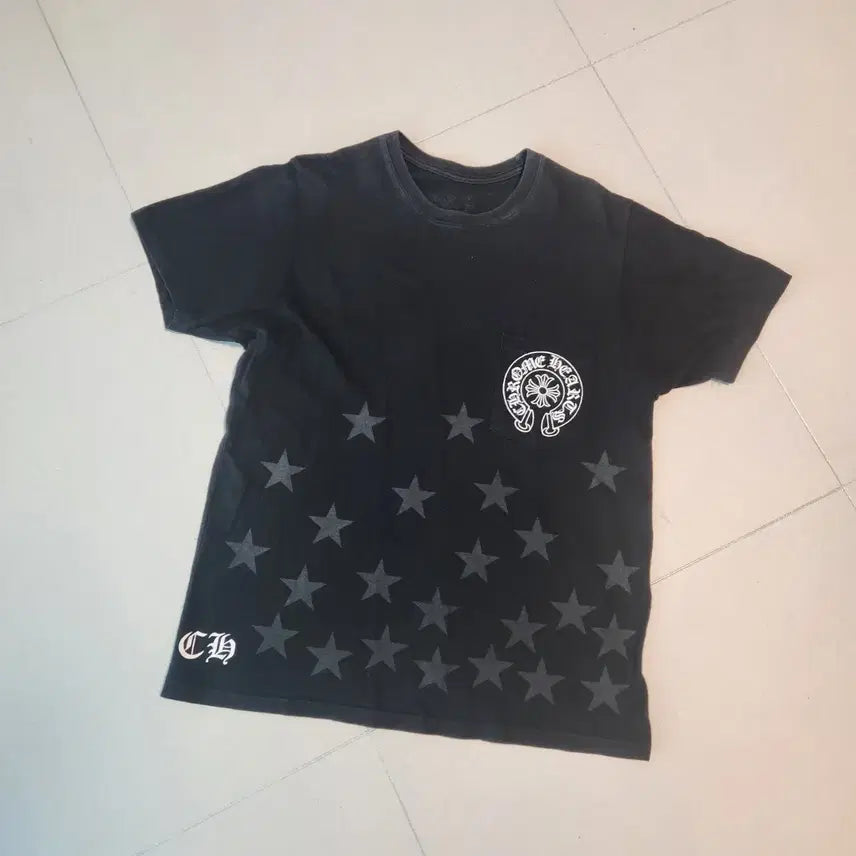 [BUNJANG] Chrome Hearts Backside Star Short Sleeve T-Shirt Black M / 크롬하츠 백사이드 스타 반팔 티셔츠 블랙 M