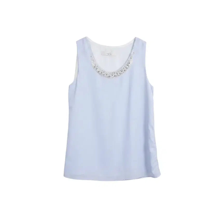 [BUNJANG] LeShop Sleeveless Blouse with Pearl Embellishments (Women's S) / 여성S / 르샵 진주장식 민소매 블라우스BL 0-116