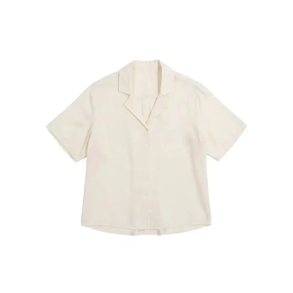 [BUNJANG] Women's Cream Shirt Blouse / 여성F / 심플리 버터크림 셔츠블라우스IV 0-118