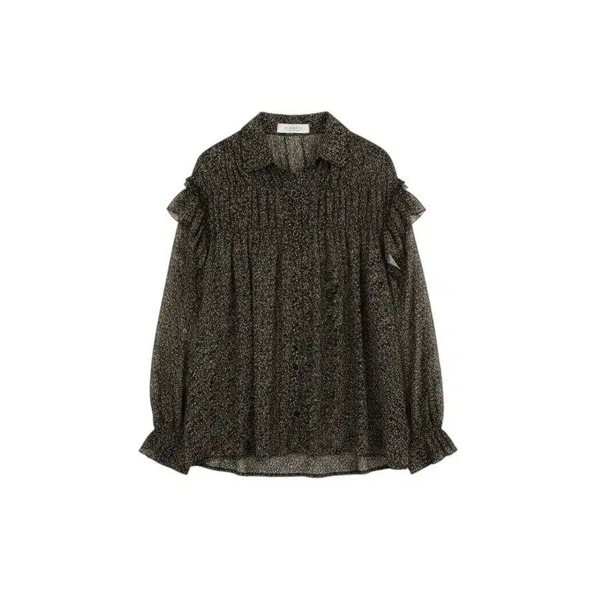 [BUNJANG] VINYL Floral Chiffon Blouse / 여성F/ VINYL 바이닐 잔꽃 쉬폰 블라우스 BK 37-147