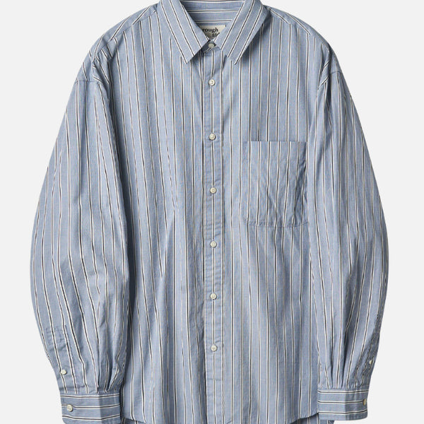 [BUNJANG] Rough Sides Primary Shirt Blue Stripe Size 3 / 러프사이드 프라이머리 셔츠 블루 스트라이프 [3]
