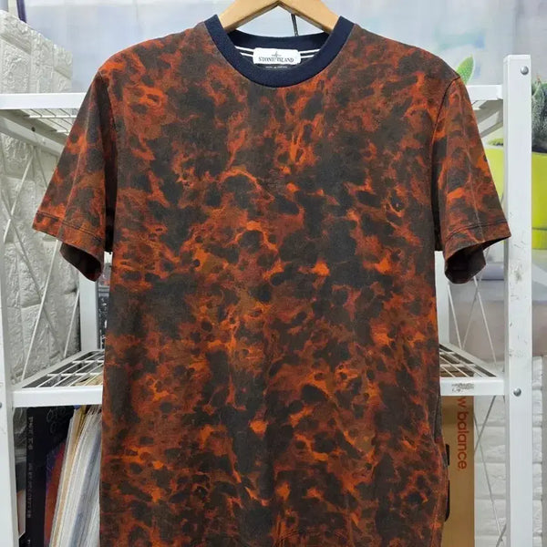 [BUNJANG] Stone Island Tortoise Shell Camo Short Sleeve T-Shirt / 스톤아일랜드 반팔티100 거북이 등껍질 카모 반팔티셔츠 MN56