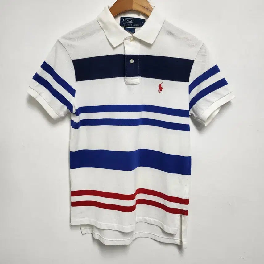 [BUNJANG] Polo Ralph Lauren Striped Short Sleeve Polo Shirt / [S] 폴로 스트라이프 반팔 카라티 (F32)