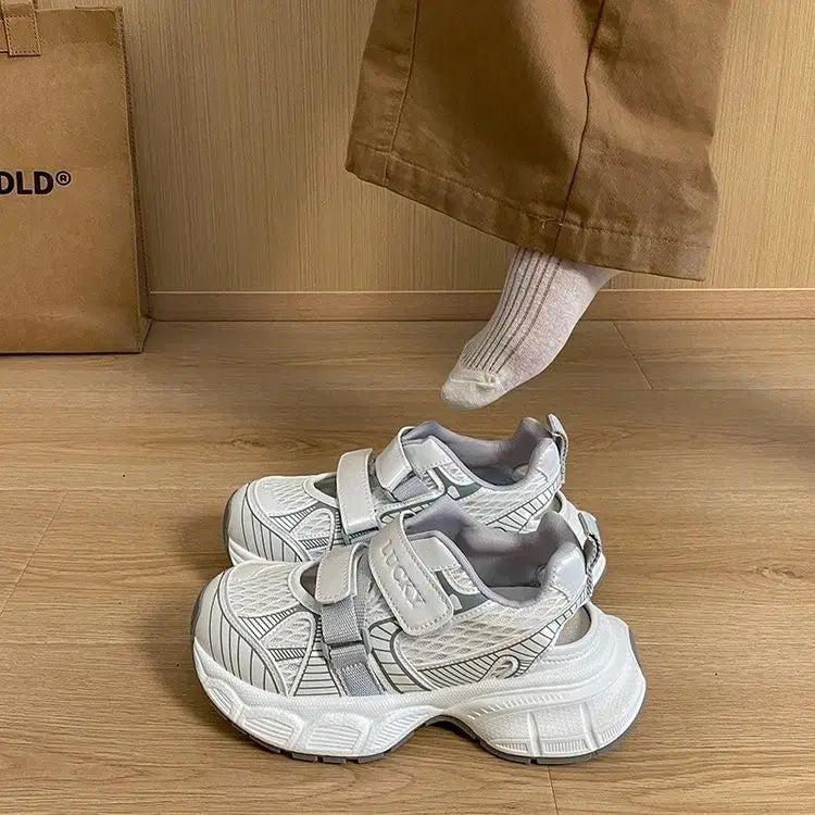 [BUNJANG] Mesh Velcro Sneakers / 메쉬 벨크로 운동화