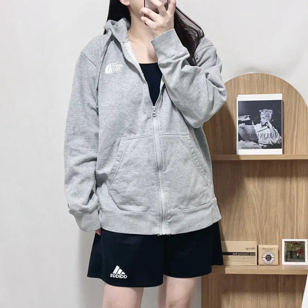 [BUNJANG] The North Face Grey Fleece Hoodie (L) / 노스페이스 그레이 기모 후집 [ L ]