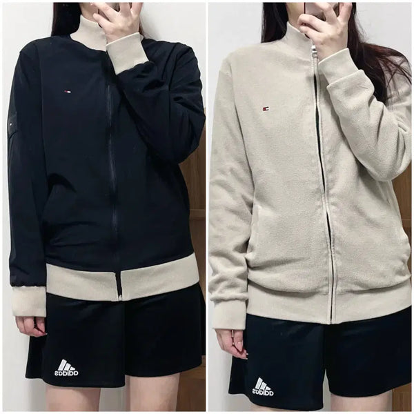 [BUNJANG] Tommy Hilfiger Beige/Black Reversible Jumper Size S / 타미 베이지 / 블랙 리버시블 점퍼 [ S ]