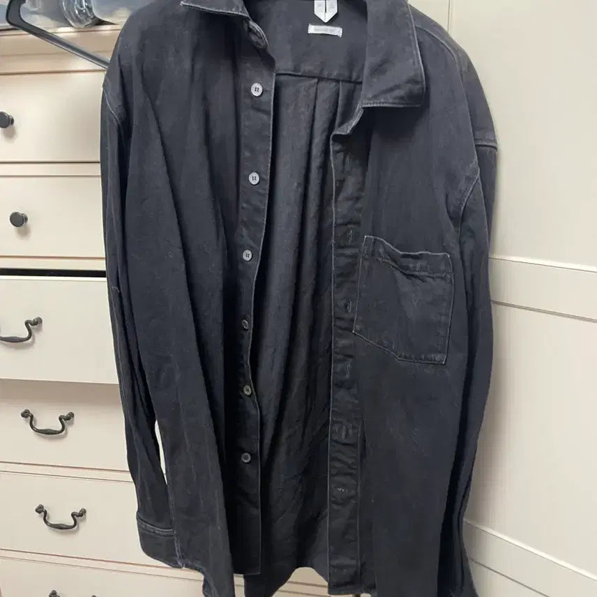 [BUNJANG] ARKET Black Denim Shirt / [L] 아르켓 블랙 데님 셔츠