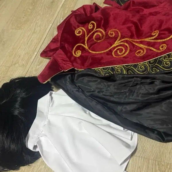 [BUNJANG] Prince Cosplay Costume Set (Outfit, Wig, Bib) / 왕자 코스프레 의상 세트 [옷, 가발, 턱받이]