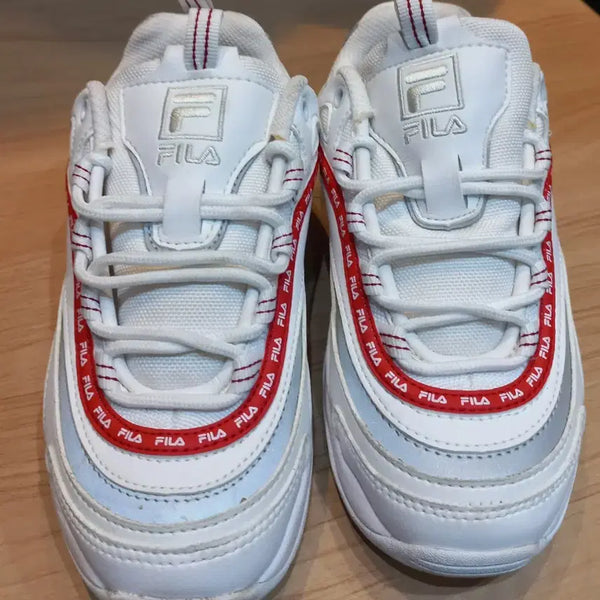 [BUNJANG] Fila White Sneakers (230mm) / 휠라 흰색 운동화230