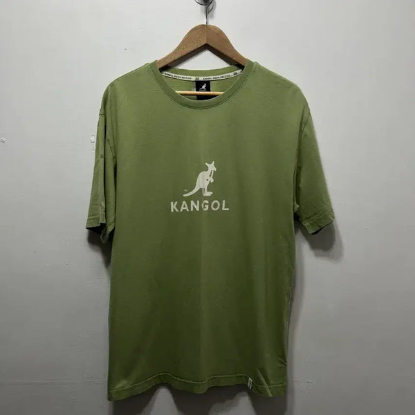 [BUNJANG] Kangol Olive Green Short Sleeve T-Shirt L / 캉골 올리브색 반팔 티셔츠 L
