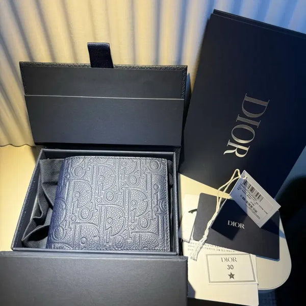 [BUNJANG] Dior Trianon Gravity Wallet Navy / (새상품급)26SS 디올 트리아농 그래비티 반지갑 네이비