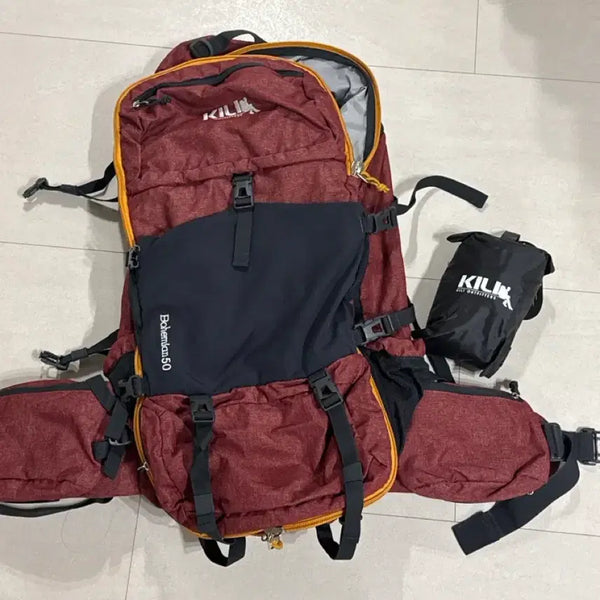 [BUNJANG] Kili Bohemian 50 Backpack Burgundy / 킬리 보헤미안 50 배낭 버건디