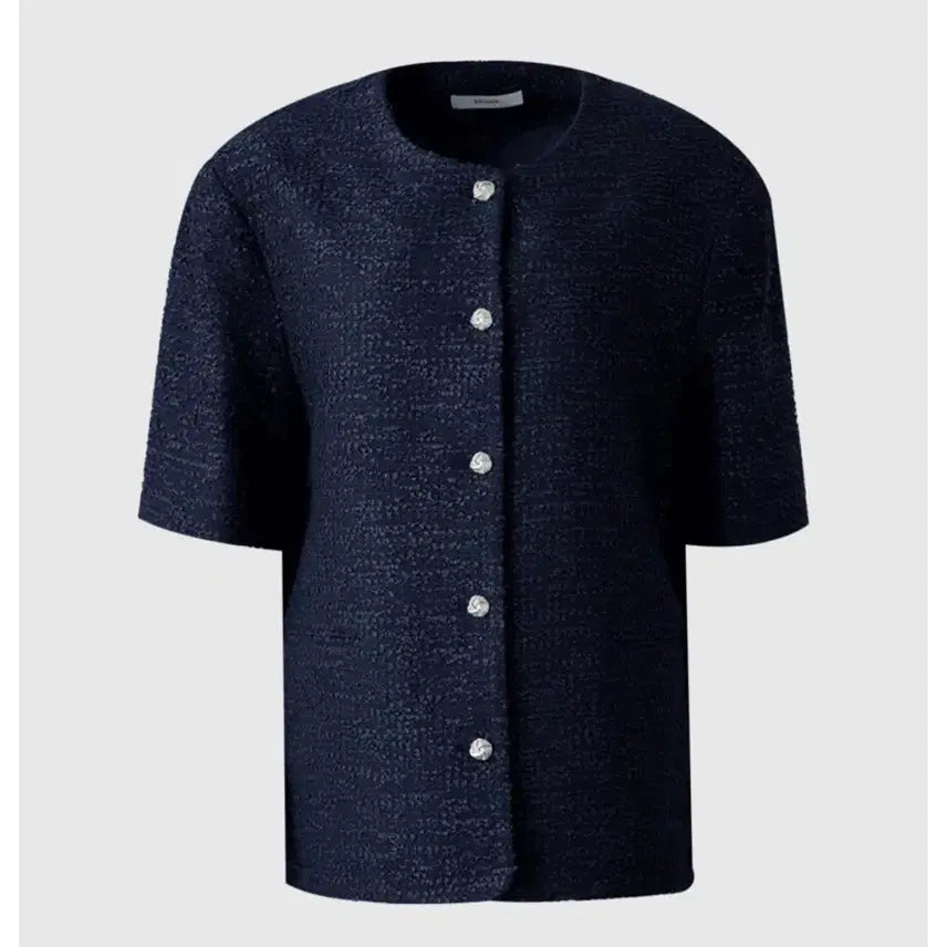 [BUNJANG] Bron B Wide Fit Tweed Jacket Navy / 브론 B 와이드핏 트위드 자켓