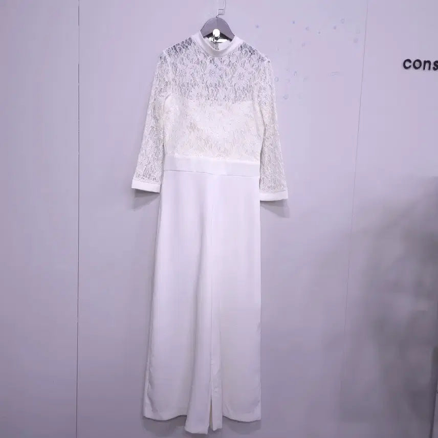 [BUNJANG] Dint White Lace Jumpsuit / 딘트) 거의새거 화이트 레이스 점프수트 -F