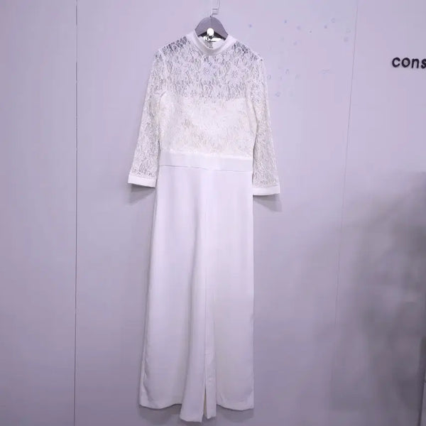 [BUNJANG] Dint White Lace Jumpsuit / 딘트) 거의새거 화이트 레이스 점프수트 -F