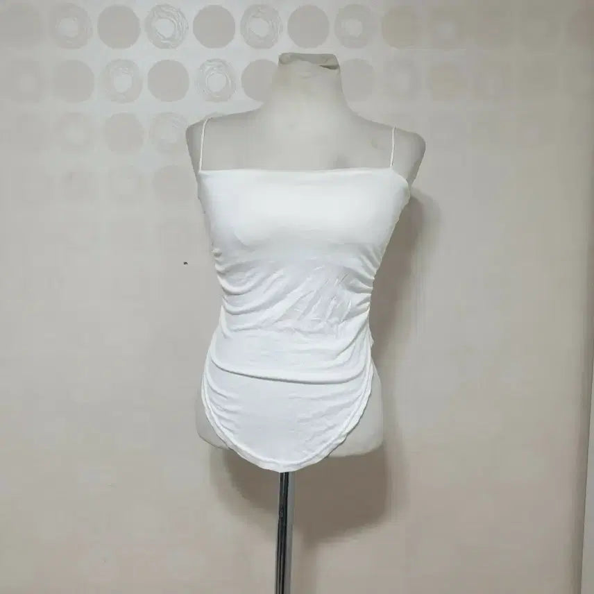 [BUNJANG] Women's White Cropped Ribbed Tank Top / 흰나시티55 크롭나시티55 나시티55