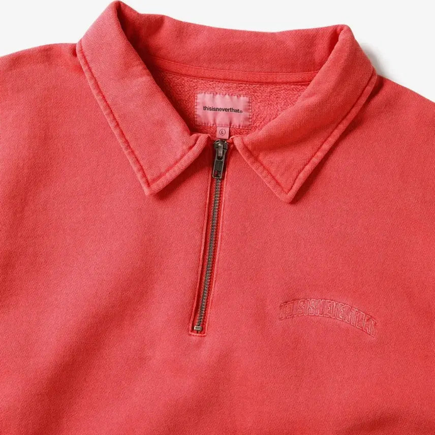 [BUNJANG] Thisisneverthat Polo Half Zip-Up Sweatshirt Red / (새상품)디스이즈네버댓 폴로 하프 집업 맨투맨 레드