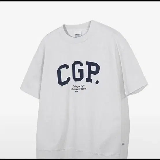 [BUNJANG] Code Graphy Logo Short Sleeve Crewneck T-Shirt Melange Grey / 당일출고) CGP 로고 반팔 크루넥 멜란지그레이 코드그라피 무신사