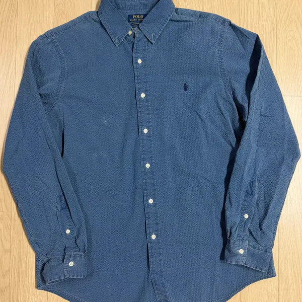 [BUNJANG] Polo Ralph Lauren Seersucker Long Sleeve Shirt L Size / [폴로 랄프로렌] 시어서커 긴팔 셔츠 L 사이즈