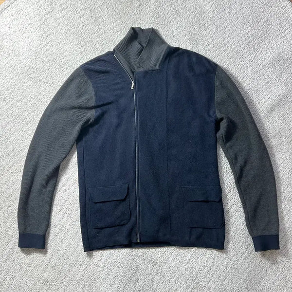 [BUNJANG] Wooyoungmi Solid Homme Wool Knit Zip-Up Cardigan / 우영미 솔리드옴므 울 니트 집업 가디건 니트 95