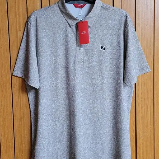 [BUNJANG] Phantom Golf Men's Short Sleeve Collar T-Shirt (Melange Beige, Size 110) / 팬텀 골프 남성 반팔 카라티 (새상품)