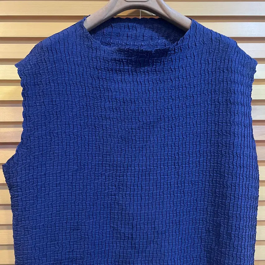 [BUNJANG] PLEATSMIE Women's Navy Sleeveless Dress / 플리츠미 여성 네이비 민소매원피스 이지원피스