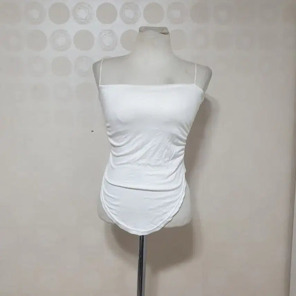 [BUNJANG] White Cropped Sleeveless Top / 흰나시티55 나시티55 크롭나시티55