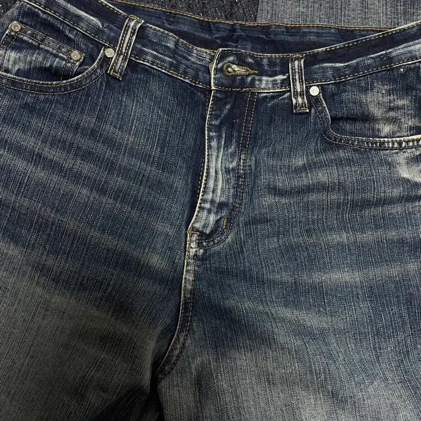 [BUNJANG] DNSR Signature Wide Denim Jeans (Size L) / DNSR 디엔에스알 시그니처 와이드 데님 L