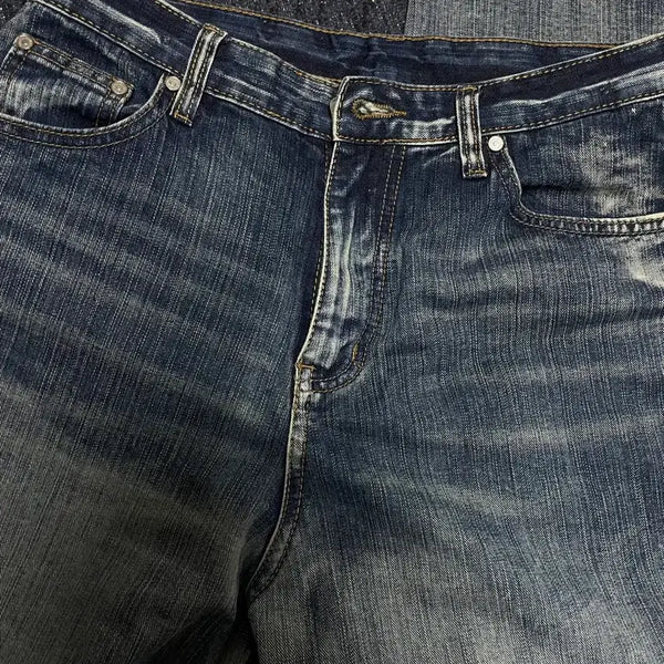 [BUNJANG] DNSR Signature Wide Denim Jeans (Size L) / DNSR 디엔에스알 시그니처 와이드 데님 L