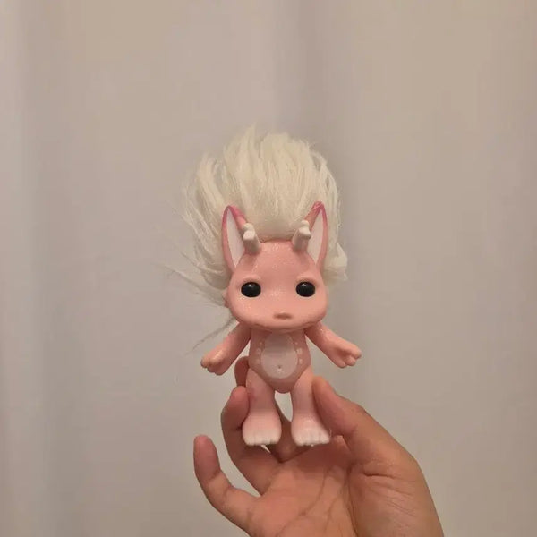 [BUNJANG] Vintage Pink Deer Troll Figure / 빈티지 사슴 트롤 피규어