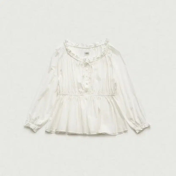 [BUNJANG] The Barnet Frill Blouse Ivory / 더바넷 프릴 블라우스
