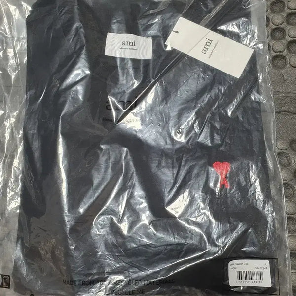 [BUNJANG] Ami Black Heart Logo T-Shirt L / 아미 블랙 하트 로고 티셔츠 L 사이즈